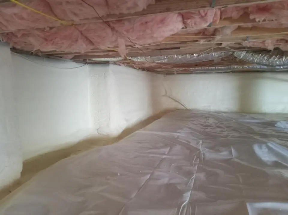 Crawl space encapsulation with closed-cell spray foam for Attic Insulation in Kinnelon